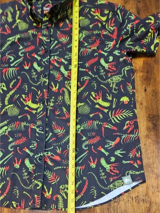 RSVLTS X Jurassic Park Kunuflex Button Down Shirt Men’s Size Extra Large - Picture 6 of 7